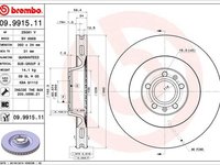 Disc frana VW PHAETON 3D BREMBO 09991511