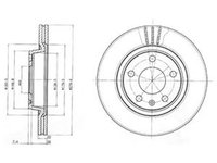 Disc frana VW PHAETON 3D DELPHI BG3198