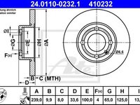 Disc frana VW POLO (6N1) (1994 - 1999) ATE 24.0110-0232.1 piesa NOUA