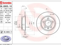 Disc frana VW SHARAN (7M8, 7M9, 7M6) (1995 - 2010) BREMBO 08.6935.11