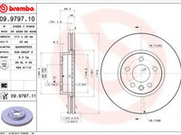 Disc frana VW SHARAN (7M8, 7M9, 7M6) (1995 - 2010) BREMBO 09.9797.11 piesa NOUA