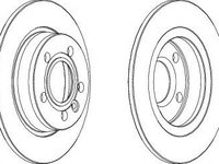 Disc frana VW SHARAN (7M8, 7M9, 7M6) (1995 - 2010) FERODO DDF847