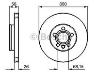 Disc frana VW SHARAN 7M8 7M9 7M6 BOSCH 0986479037