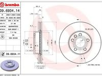 Disc frana VW SHARAN 7M8 7M9 7M6 BREMBO 09693414