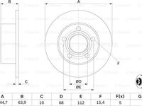 Disc frana VW SVW PASSAT limuzina B5 BOSCH 0 986 479 B22