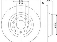 Disc frana VW TIGUAN (5N) (2007 - 2016) HELLA PAGID 8DD 355 112-141 piesa NOUA