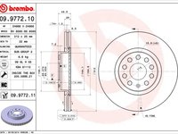 Disc frana VW TIGUAN 5N Producator BREMBO 09.9772.11