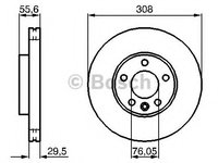Disc frana VW TOUAREG (7LA, 7L6, 7L7) (2002 - 2010) Bosch 0 986 479 B88