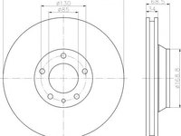 Disc frana VW TOUAREG (7LA, 7L6, 7L7) (2002 - 2010) HELLA PAGID 8DD 355 109-781 piesa NOUA