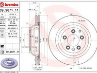 Disc frana VW TOUAREG (7LA, 7L6, 7L7) (2002 - 2010) BREMBO 09.9871.11 piesa NOUA