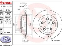 Disc frana VW TOUAREG 7LA 7L6 7L7 BREMBO 09A05611