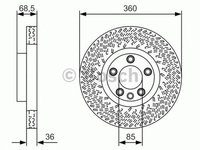 Disc frana VW TOUAREG 7P5 BOSCH 0986479B12