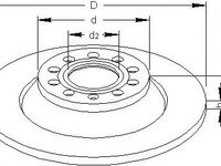 Disc frana VW TOURAN (1T1, 1T2), AUDI A3 (8P1), VW RABBIT V (1K1) - TOPRAN 110 311