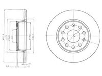 Disc frana VW TOURAN 1T3 DELPHI BG4324