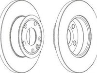 Disc frana VW TRANSPORTER / CARAVELLE Mk IV bus (70XB, 70XC, 7DB, 7DW, 7DK (1990 - 2003) FERODO DDF562