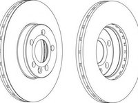 Disc frana VW TRANSPORTER / CARAVELLE Mk IV bus (70XB, 70XC, 7DB, 7DW), VW SHARAN (7M8, 7M9, 7M6), FORD GALAXY (WGR) - FERODO DDF1559