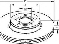 Disc frana VW TRANSPORTER / CARAVELLE Mk IV bus (70XB, 70XC, 7DB, 7DW), VW SHARAN (7M8, 7M9, 7M6), FORD GALAXY (WGR) - TOPRAN 110 431