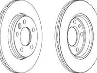 Disc frana VW TRANSPORTER / CARAVELLE Mk V bus (7HB, 7HJ, 7EB, 7EJ, 7EF, 7 (2003 - 2016) FERODO DDF1286