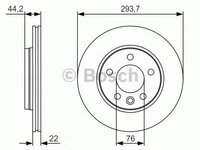 Disc frana VW TRANSPORTER / CARAVELLE Mk VI bus (SGB, SGG, SGJ) (2015 - 2016) Bosch 0 986 479 S06