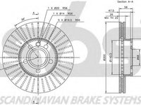 Disc frana VW TRANSPORTER IV bus 70XB 70XC 7DB 7DW 7DK sbs 1815314772