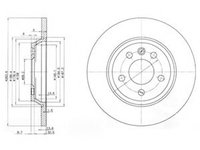 Disc frana VW TRANSPORTER IV caroserie (70XA) (1990 - 2003) DELPHI BG3518 piesa NOUA