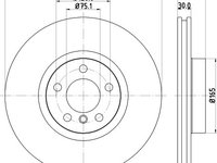 Disc frana VW TRANSPORTER IV caroserie (70XA) (1990 - 2003) KRIEGER 0950004120 piesa NOUA