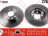 Disc frana VW TRANSPORTER IV caroserie 70XA TRW DF2809