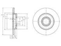 Disc frana VW TRANSPORTER IV caroserie 70XA DELPHI BG3416