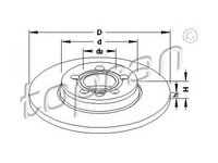 Disc frana VW TRANSPORTER IV caroserie 70XA TOPRAN 107692