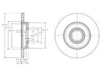 Disc frana VW TRANSPORTER IV platou / sasiu (70XD) (1990 - 2003) DELPHI BG3416 piesa NOUA