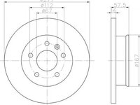 Disc frana VW TRANSPORTER Mk III caroserie, VW TRANSPORTER Mk III platou / sasiu, VW CARAVELLE III bus - HELLA PAGID 8DD 355 103-811