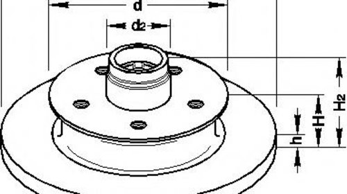 Disc frana VW TRANSPORTER Mk III caroserie, V