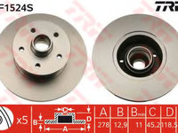 Disc frana VW TRANSPORTER Mk III platou / sasiu (1979 - 1992) QWP WBD412