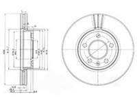 Disc frana VW TRANSPORTER V bus 7HB 7HJ 7EB 7EJ 7EF 7EG 7HF 7EC DELPHI BG9891