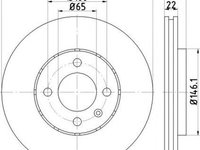 Disc frana VW UP HELLA 8DD355118261