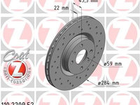 Disc frana ZIMMERMANN 110.2209.52