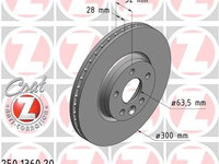 Disc frana ZIMMERMANN 250.1360.20