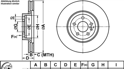 Discuri frana fata Alfa Romeo 156 - ATE