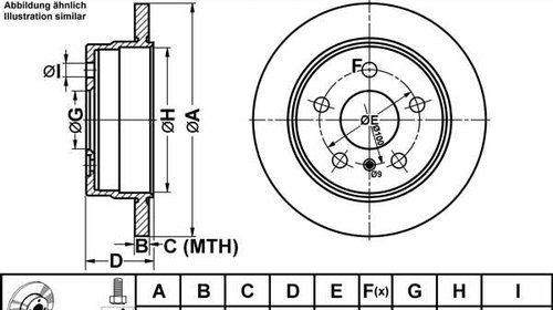 Discuri frana spate Mercedes A Class (w169)