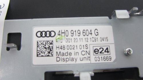 Display Audi A8 4H/ S8 4H - 4H0919604G
