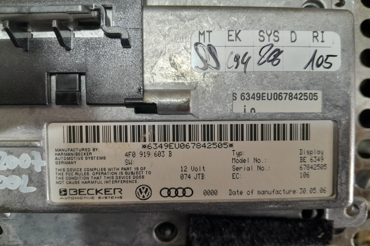 DISPLAY BORD 4F0919603B 4F0919603B Audi 
