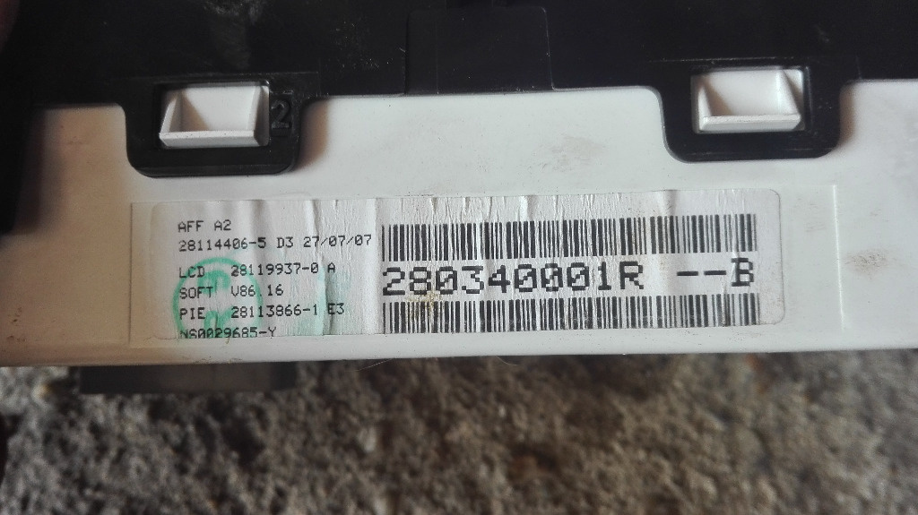Display bord Renault Laguna 3 cod : 2803