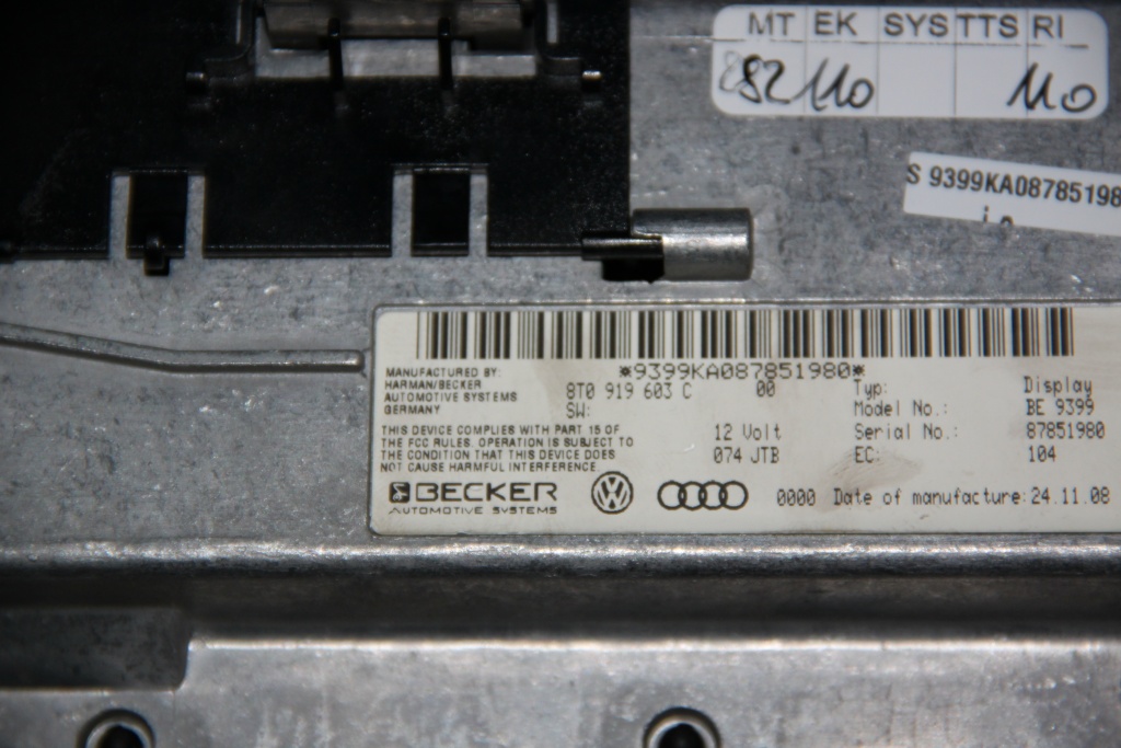 Display MMI Audi A4 B8 8K cod: 8T0919603