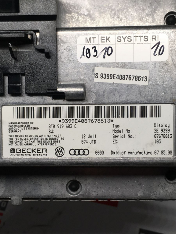 Display Navigatie Audi A4 B8 A5 S5 COD- 
