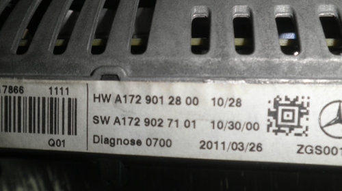 Display navigatie Mercedes C Class W204 2013 facelift A1729012800 A1729027101