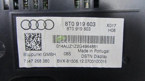 Display Rosu Audi A4 8K B8 A5 8T 8T0919603