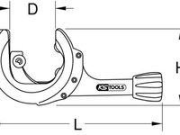 DISPOZITIV RAPID DE DEBITAT TEVI. CU CLICHET 28-67MM 104.505 KS TOOLS