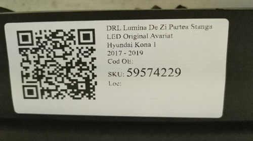 DRL Lumina De Zi Partea Stanga LED Original Avariat Hyundai Kona 1 2017 2018 2019
