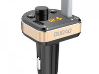 Dudao Transmitter FM Bluetooth încărcător Auto MP3 3.1 A 2x USB Negru (R2Pro Negru) 6970379615744