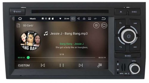 Dvd Gps Auto Navigatie Android Dedicata AUDI A4 B6 B7 SEAT EXEO CARKIT USB NAVD-P050